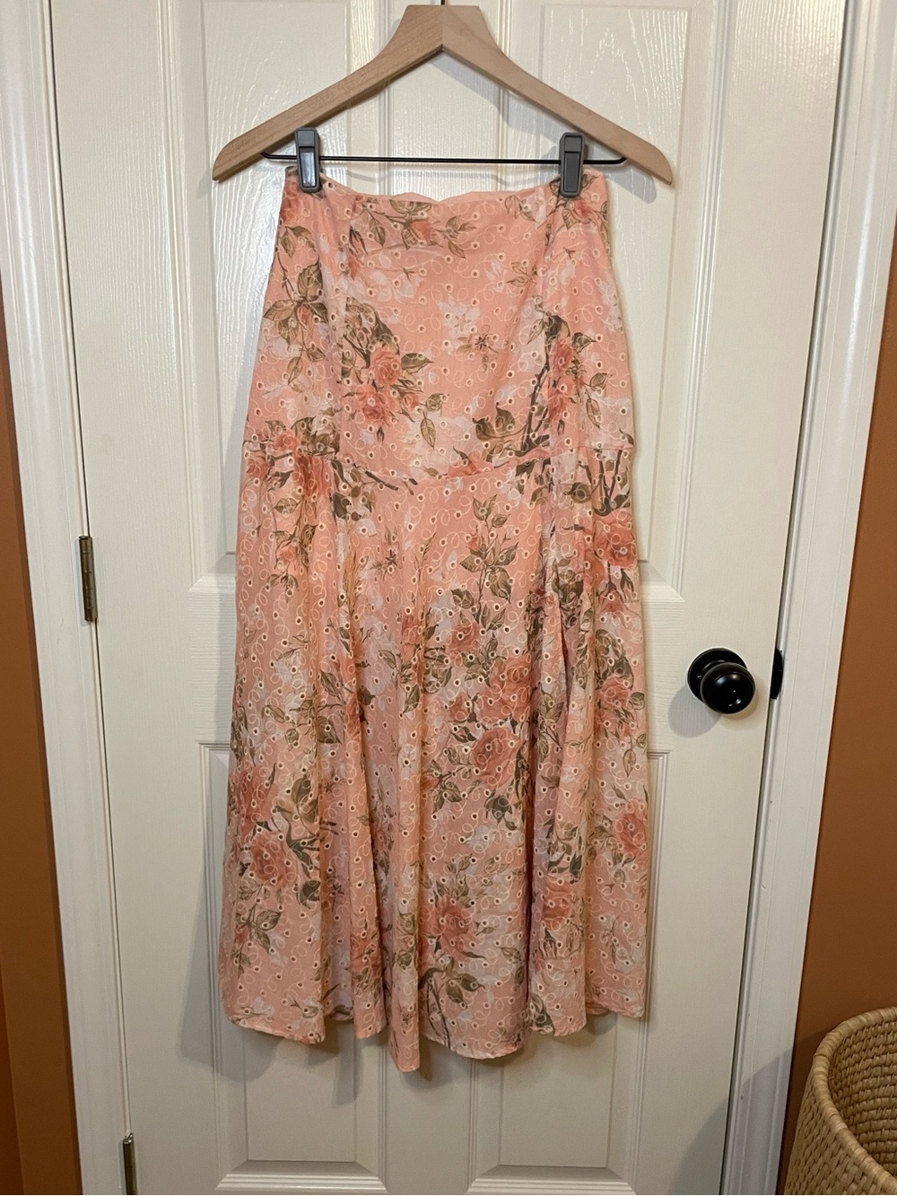 Winona Floral Cottagecore Cotton Eyelet Maxi Skirt AUS Brand Size 4